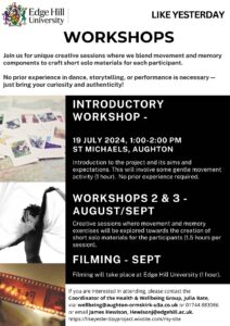 Movement and Memory Workshop Poster
